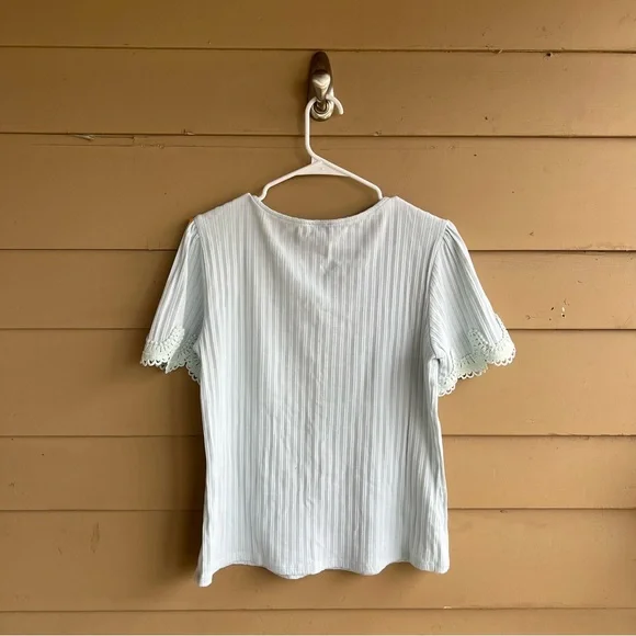 Ann Taylor Factory White Short Sleeve Top - Picture 5 of 5
